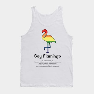 Gay Flamingo G5b - Can animals be gay series - meme gift t-shirt Tank Top